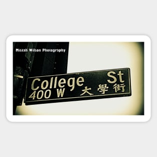 College Street, Chinatown, Los Angeles, California by Mistah Wilson Sticker